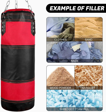 Boxsack Set Kinder 7 IN1 mit 2FT Boxsack Ungefüllt 6OZ Boxhandschuhen