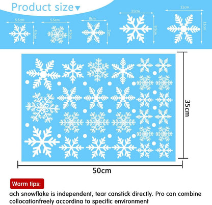 Weihnachten Fensteraufkleber Schneeflocken PVC Deko 366
