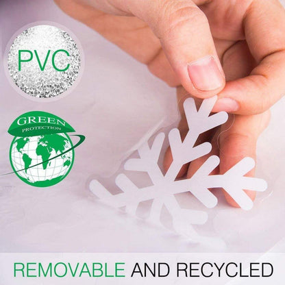 Weihnachten Schneeflocken Fensterbilder PVC Selbstklebend 366 Stück
