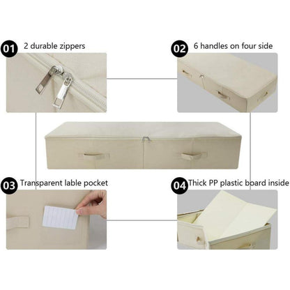 Großes Format Unterbett Aufbewahrungsbox mit Deckel - Schuhe