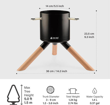 Christbaumständer 1,5m Schwarz mit Wasserbehälter