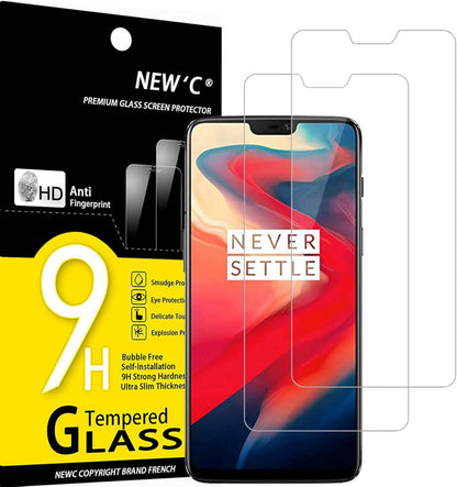 Panzer Schutz Glas OnePlus 6 2 Stück 9H Härte 0.33mm HD Ultra-klar