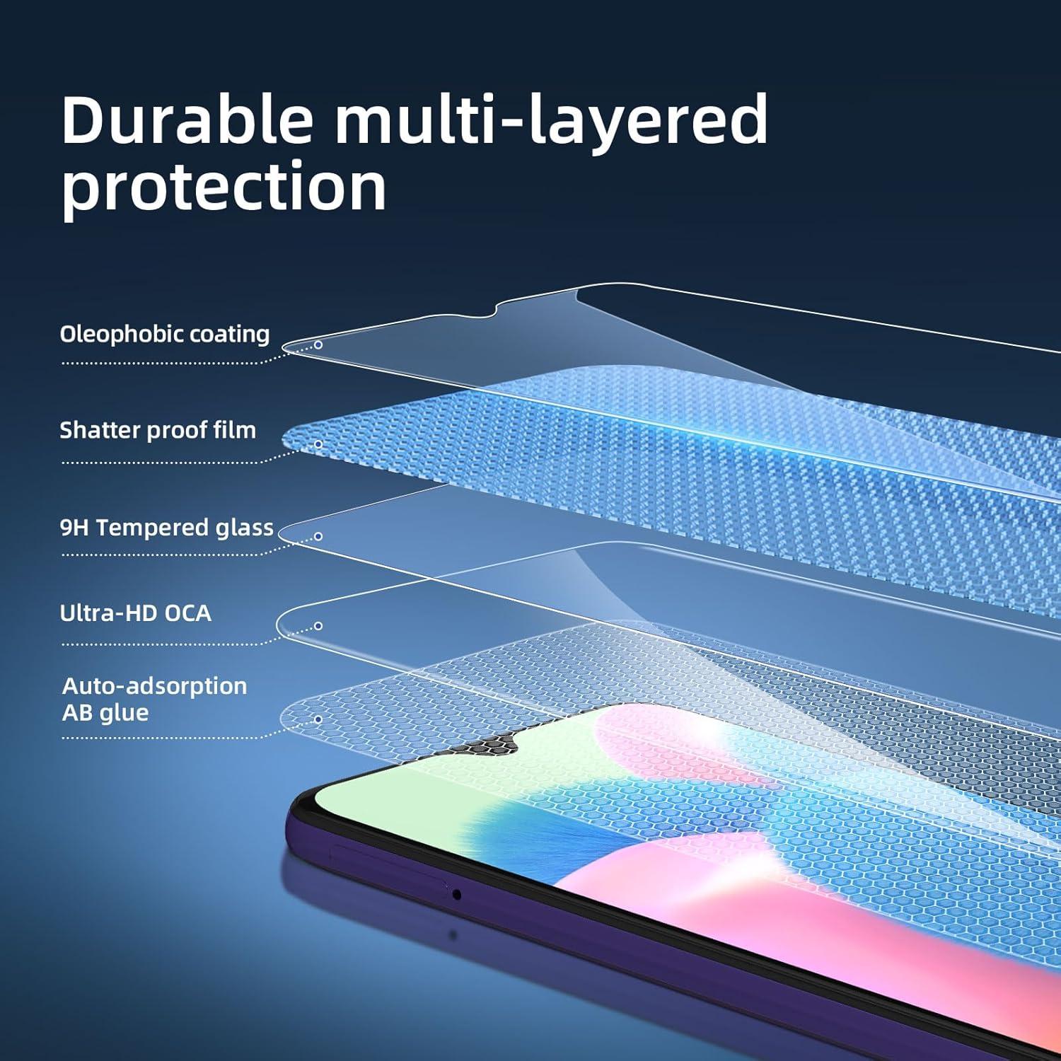 Panzer Schutz Glas Samsung Galaxy A30s A40s 3 Stück 9H Härte