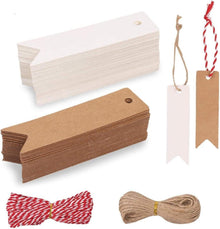 200er Kraftpapier Anhänger mit Juteschnur - DIY Geschenkanhänger