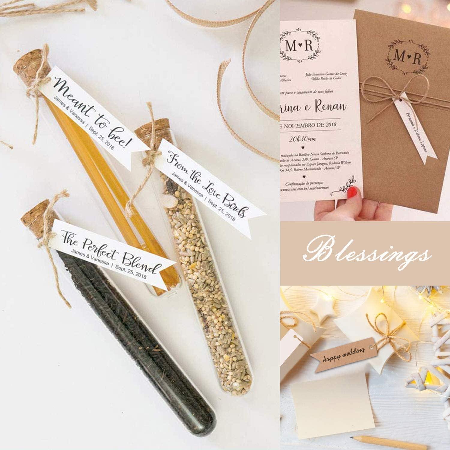200 Stk. Kraftpapier Anhänger Geschenkanhänger Jute Schnur Hochzeit Weihnachten