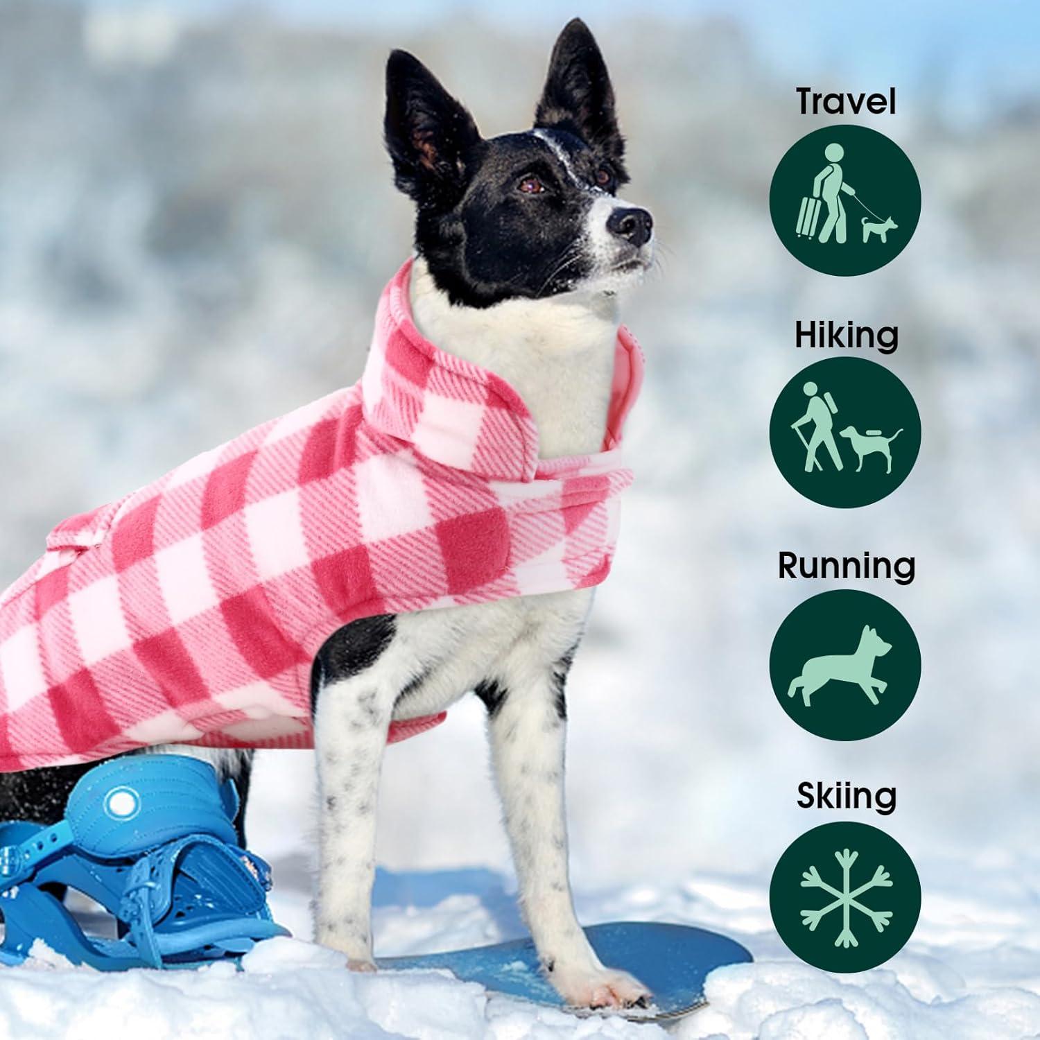Hunde Wintermantel Mittelgroßer Warm Wasserdicht Outdoor mit Loch L