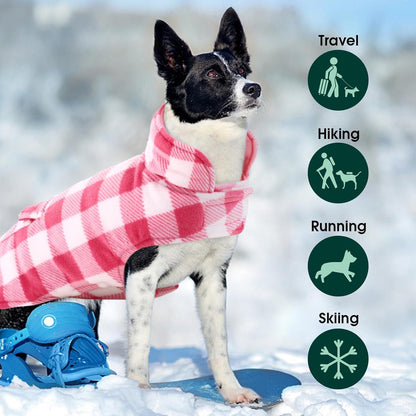Hunde Wintermantel Mittelgroßer Warm Wasserdicht Outdoor mit Loch L