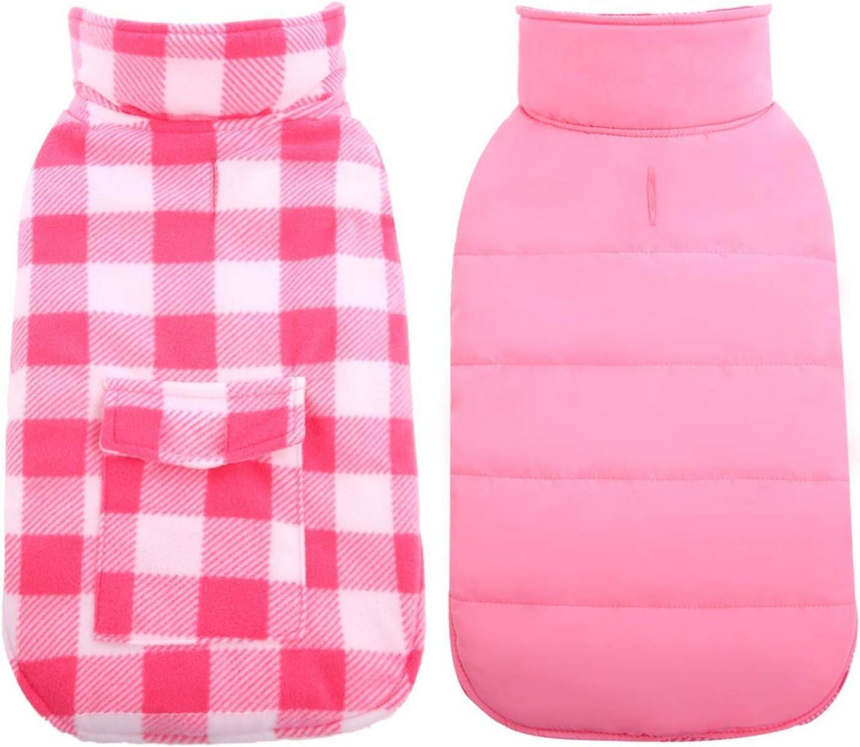 Kuoser Hundemantel Wasserdicht Wintermantel Outdoor mit Leine Loch L
