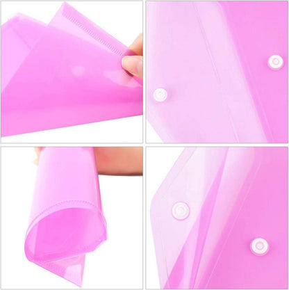 24er Pack A5 Dokumentenmappen Sichttaschen Kunststoff für Schule Büro