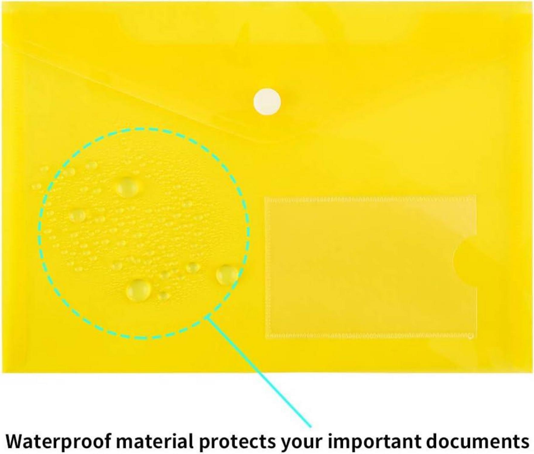 24er Set A5 Dokumentenmappe Sichttasche Kunststoff PP inkl. Druckknopf