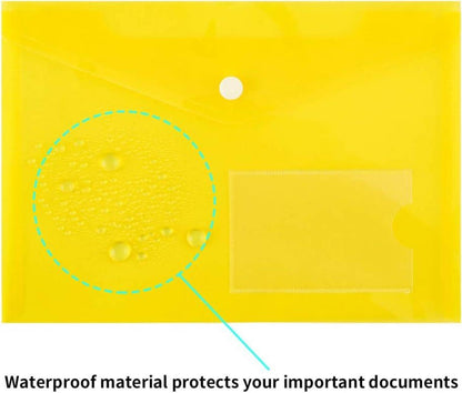 24er Set A5 Dokumentenmappe Sichttasche Kunststoff PP inkl. Druckknopf