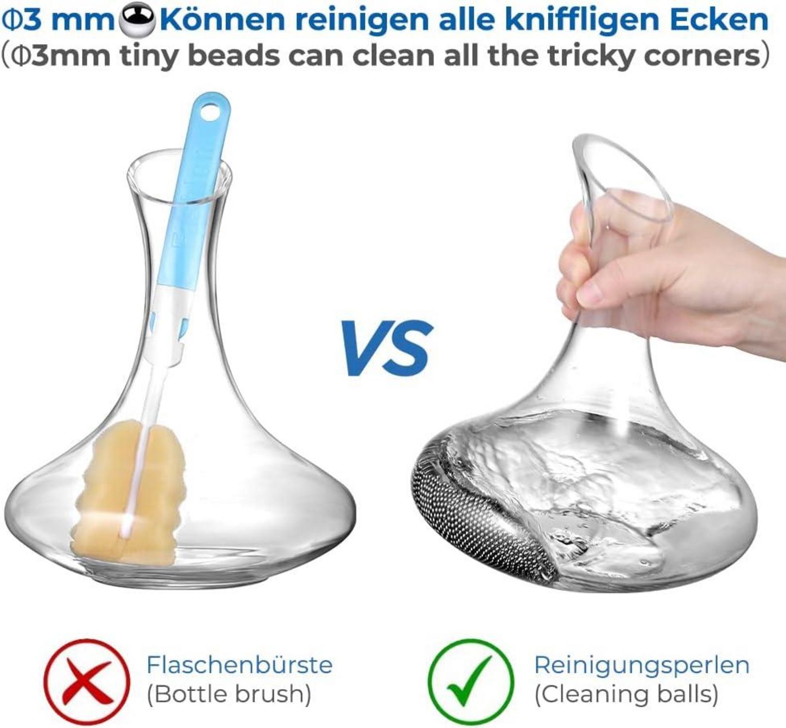 Edelstahl Reinigungsperlen 1500 Kugeln ~ Behälter