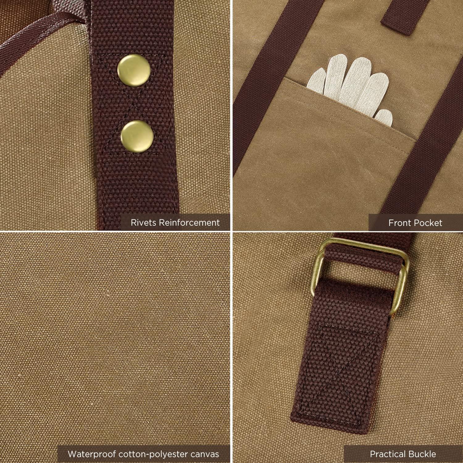 Kaminholztasche Kaminholzträger Holzkorb Segeltuch Groß Langlebig