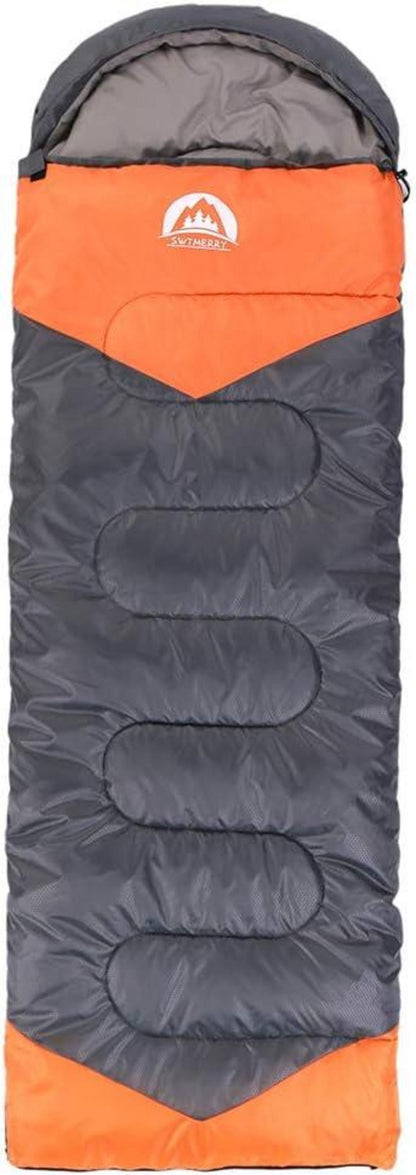Leichter Schlafsack für 3-4 Jahreszeiten Jugendliche Erwachsene Grau Orange