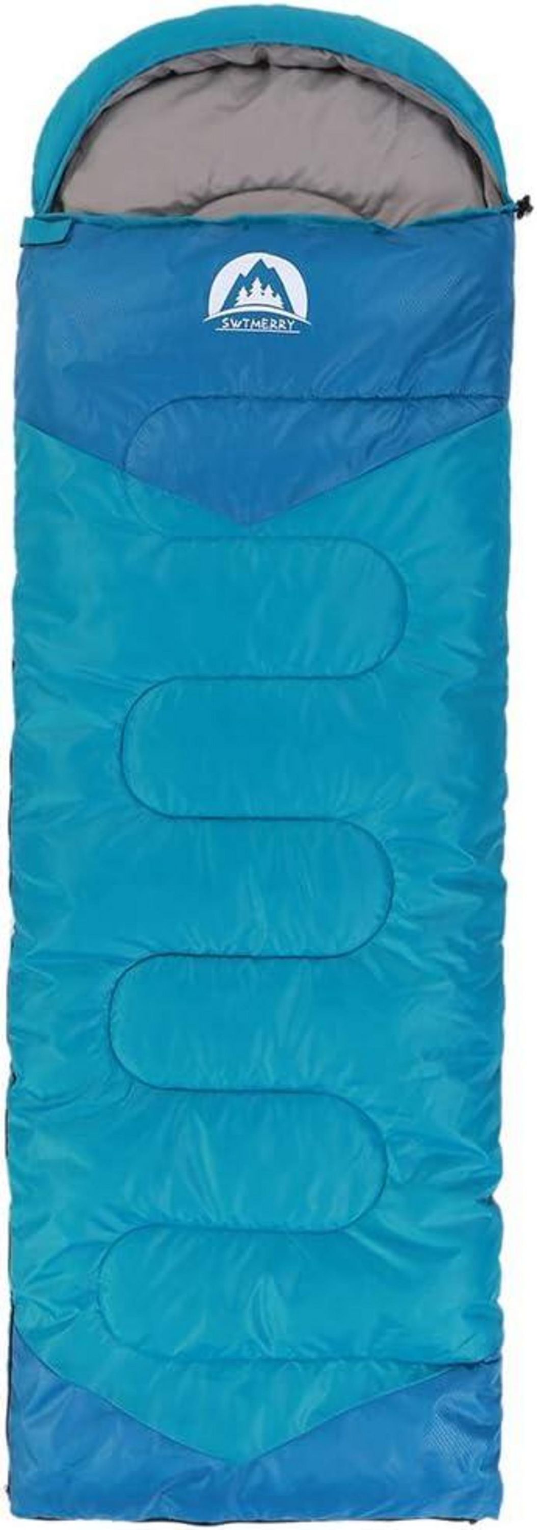 Schlafsack 3-4 Jahreszeiten Sommer Herbst Winter leicht warm Himmelblau