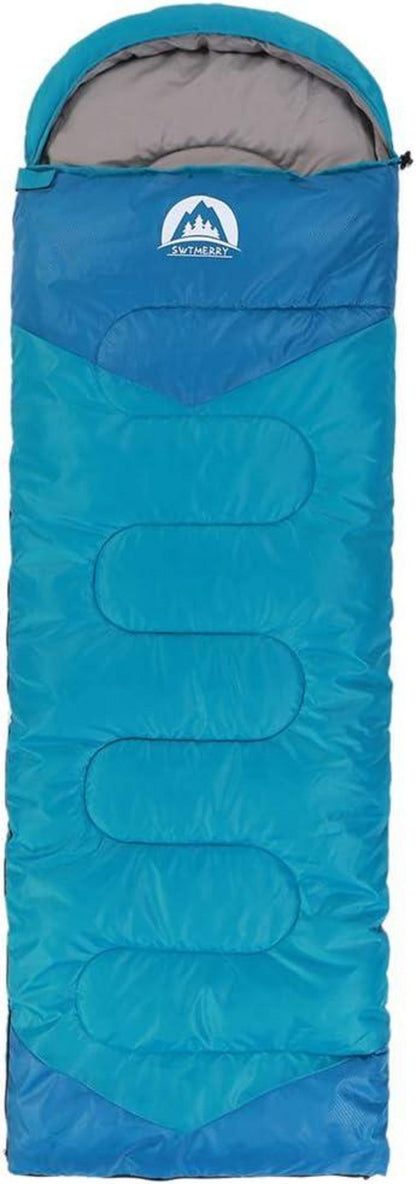 Schlafsack 3-4 Jahreszeiten Sommer Herbst Winter leicht warm Himmelblau
