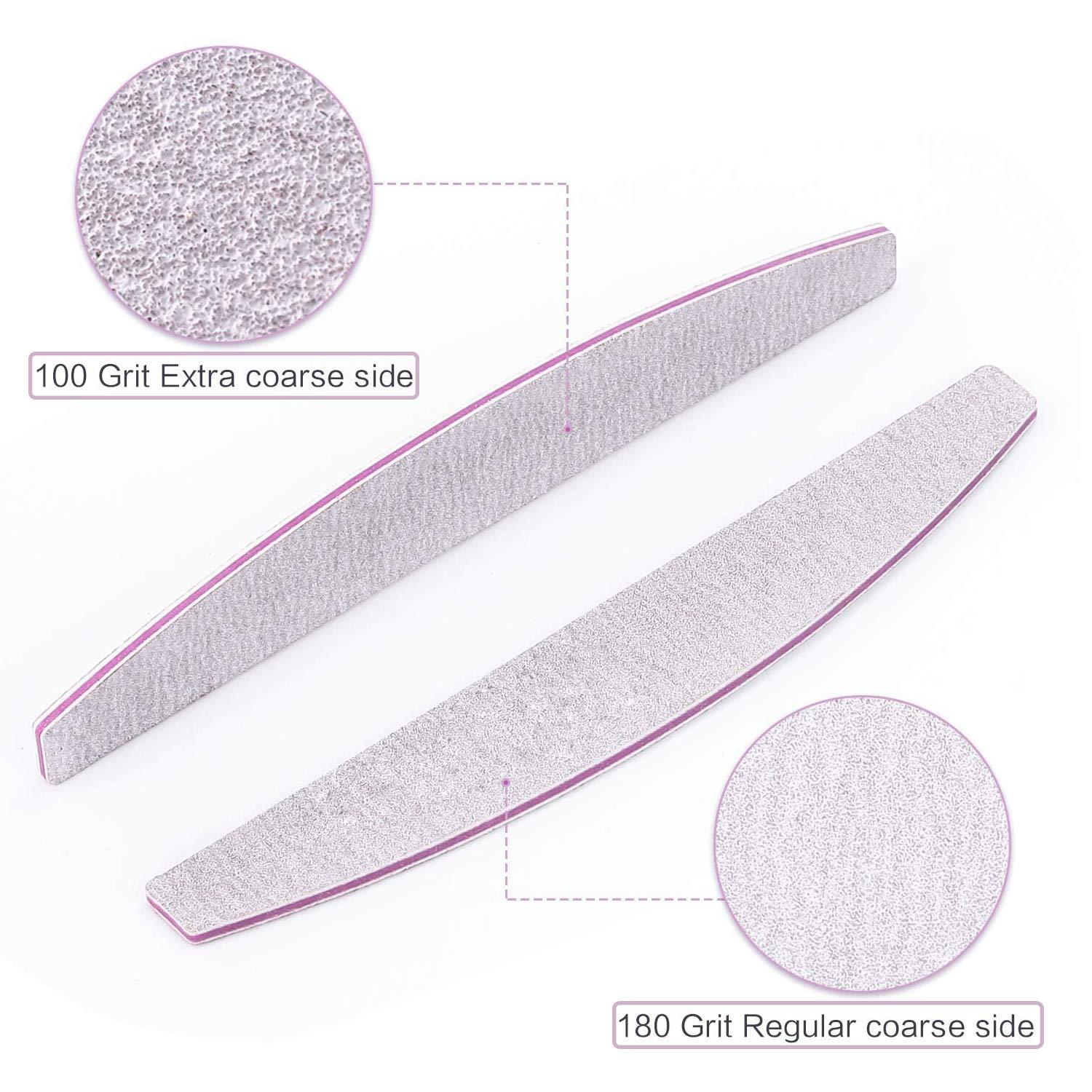 Professionelles Nagelfeilen-Set 15-tlg. doppelseitig 100/180 Körnung