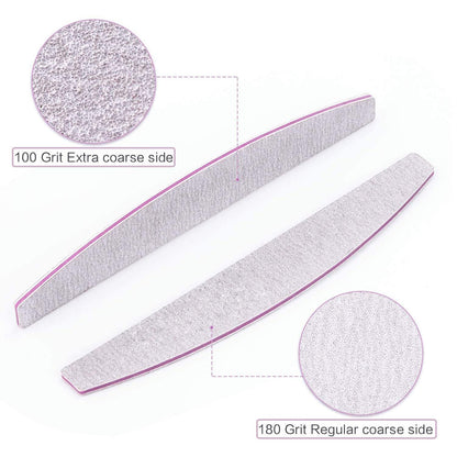 Professionelles Nagelfeilen-Set 15-tlg. doppelseitig 100/180 Körnung