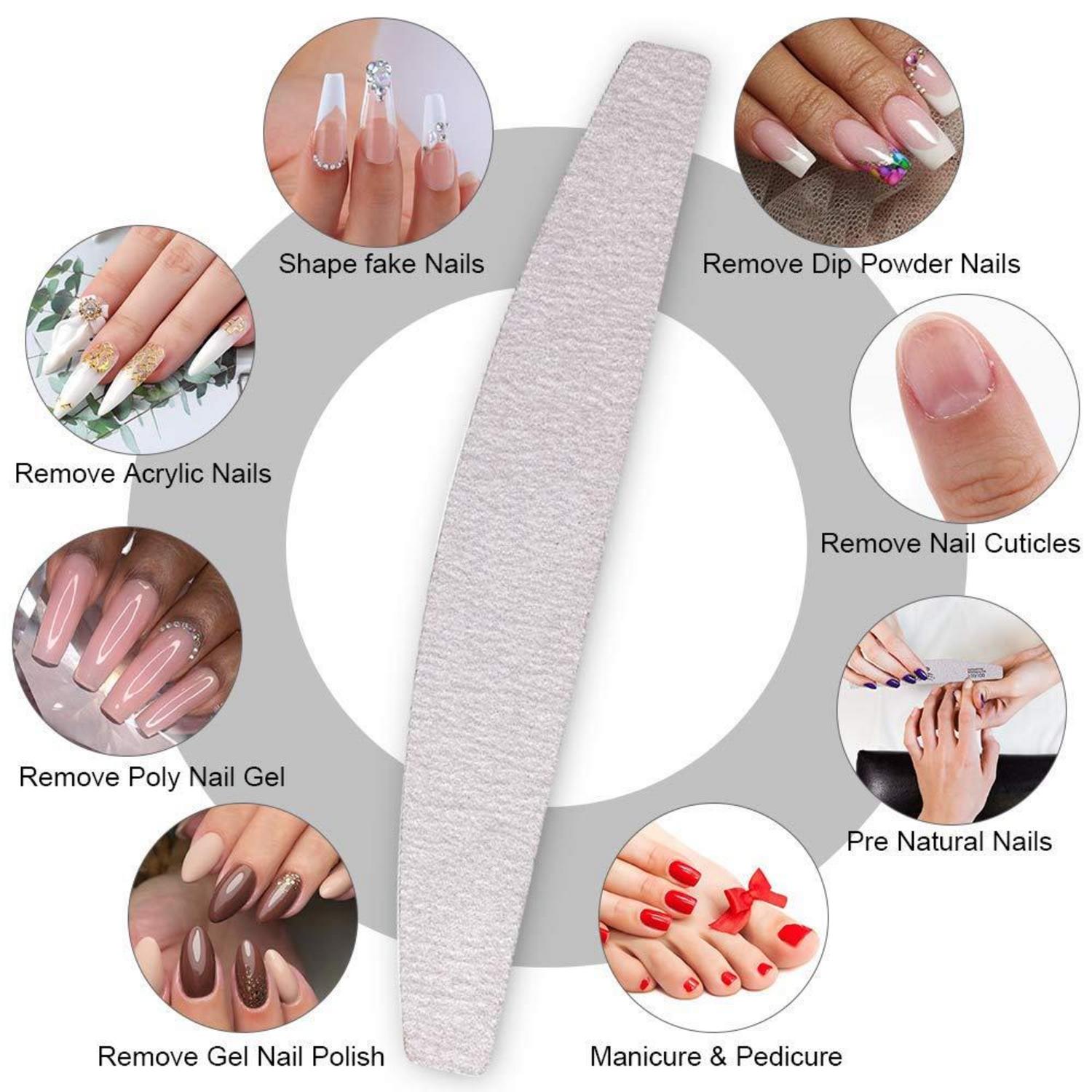 15-tlg. Nagelfeilen Set doppelseitig 100/180 Körnung - Gelnägel & Naturnägel
