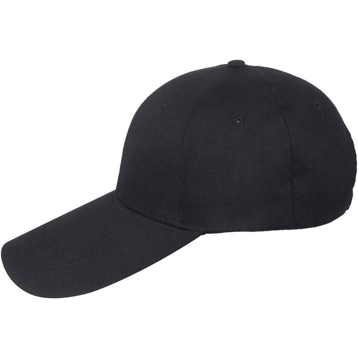 Baumwoll Baseball Cap – Verstellbare Kappe Schwarz