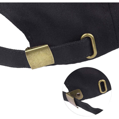 Baumwoll Baseball Cap – Verstellbare Kappe Schwarz