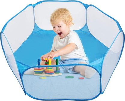 Faltbarer Kleintierlaufstall Übungszaun für Meerschweinchen Blau