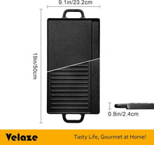 Gusseisen Grillplatte mit Griffen 42x23cm Schwarz BBQ