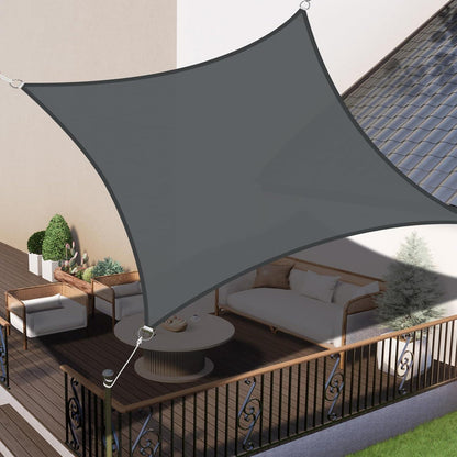 Wasserdichtes Sonnensegel 5x5m Anthrazit UV-Schutz PES Polyester
