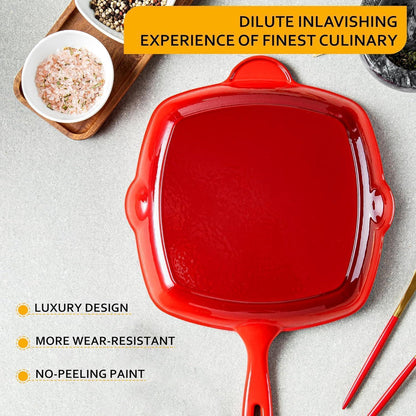 Premium Gusseisen Pfanne 29 cm Emailliert Induktionsfähig