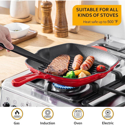 Premium Gusseisen Pfanne 29 cm Emailliert Induktionsfähig