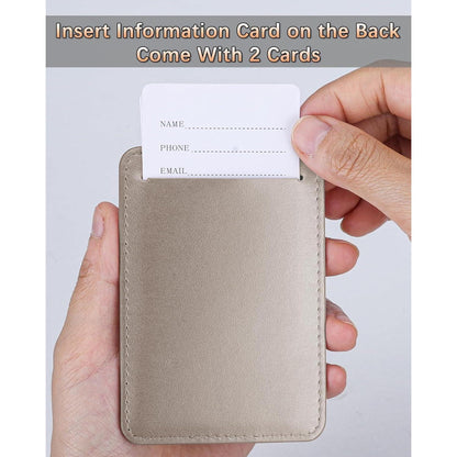 3er-Pack Kofferanhänger PU Leder Adressschild Grau