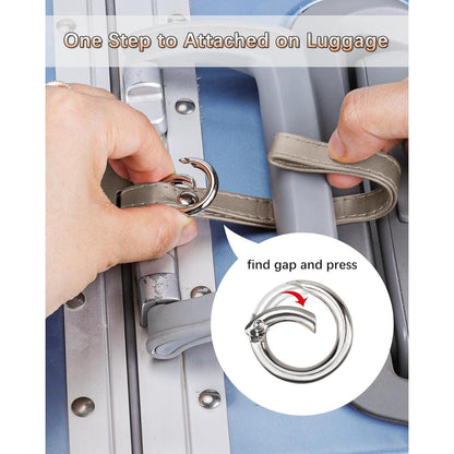 3er-Pack Kofferanhänger PU Leder Adressschild Grau