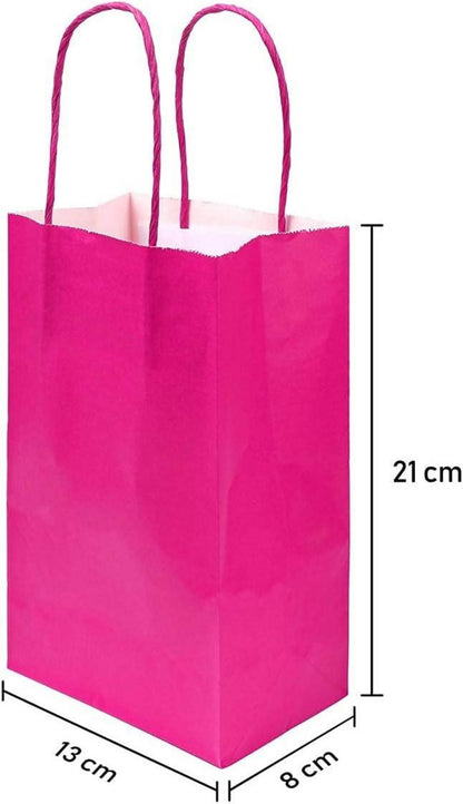 12x Flintronic Papiertüten aus Kraftpapier, Geschenktüten Set - Mehrere Farben &1 Mehrfarbig (15*8*21CM) &1