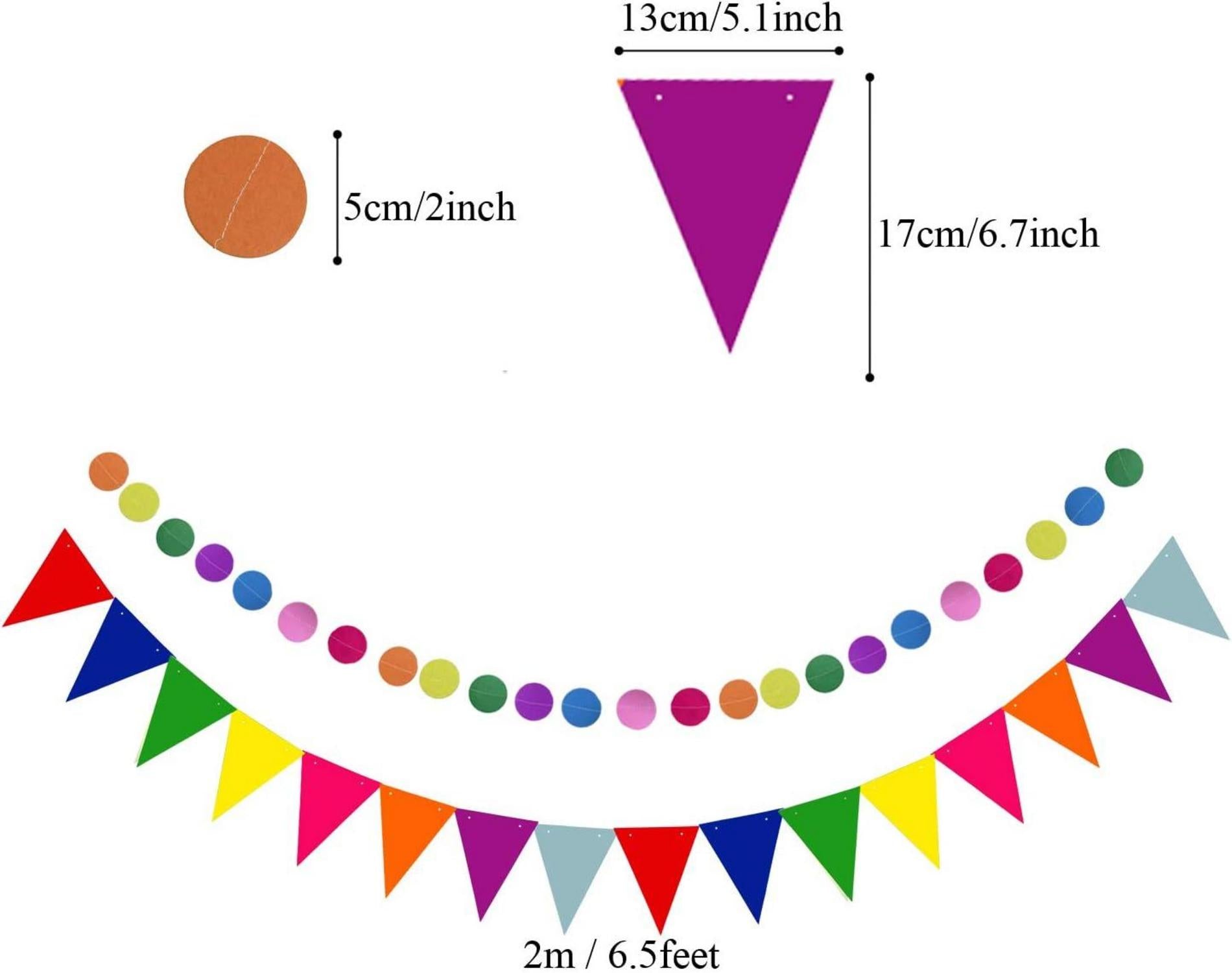 Geburtstagsdekoration Mehrfarbig Happy Birthday Banner Fächer Wimpel Luftballon