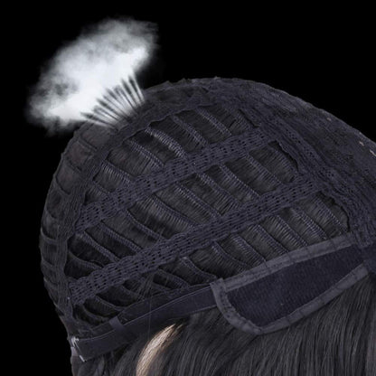 Schwarze Bob Perücke mit Pony – 25,4 cm Gerade Perücke