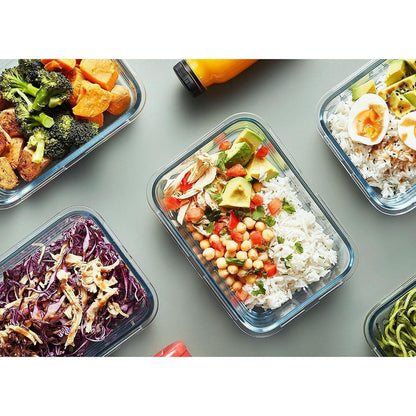 MCIRCO Glas-Frischhaltedosen Set 20 Teile auslaufsicher
