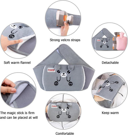 Nifogo Wärmflaschengürtel mit 1,3L Bezug für Nacken Schulter Bauchunschmerzen