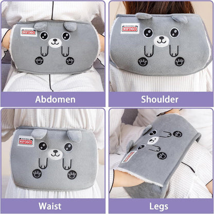 Wärmflaschengürtel 1,3L Weichem Bezug Rücken Schulter Nacken Beine Taille