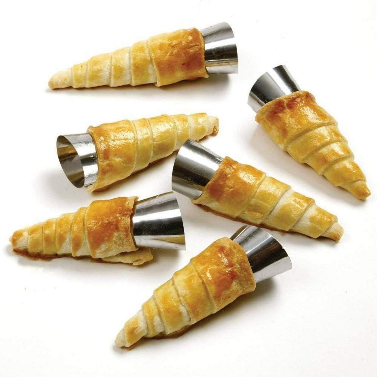Cannoli Backform Edelstahl 16tlg Set für Schillerlocken & Co.