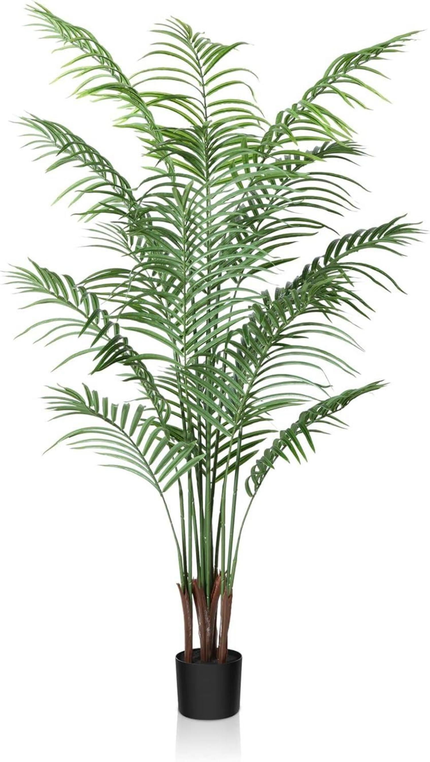 Künstliche Palme 150cm Kunstpflanze Topf Palmen Deko Wohnzimmer