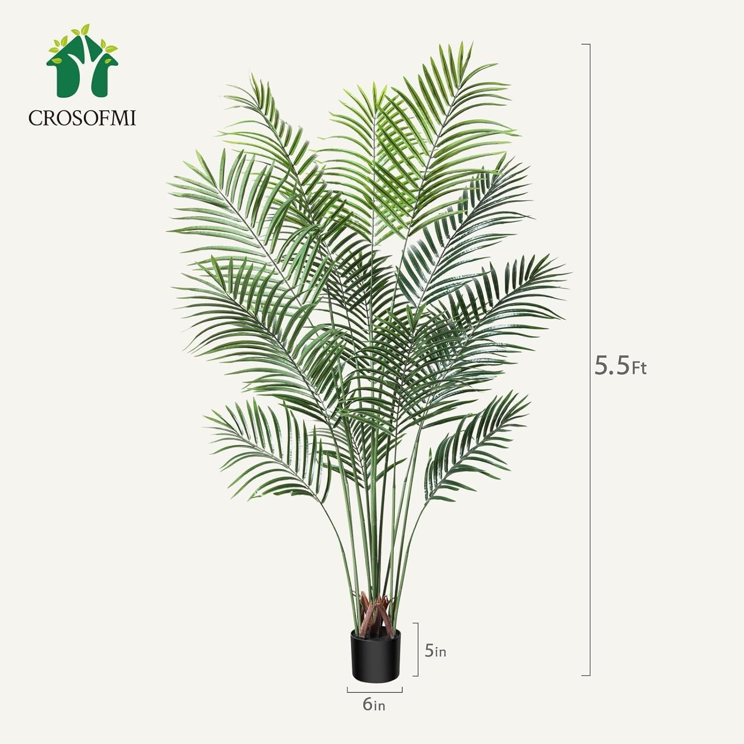 Kunstpflanze Palme groß 150cm Fake Plant Wohnzimmer Balkon Büro deko