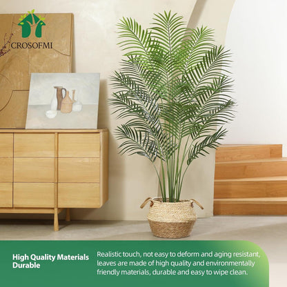 Künstliche Palme 150cm Topf Plastik Deko Wohnzimmer Büro Schlafzimmer Fake Plant