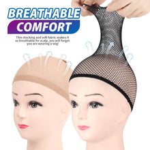 6er Set Nylon Wig Cap Haarnetz Perückenkappen in Beige und