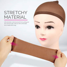 6er Set Braun Perücke Kappen Haarnetz Nylon Wig Caps Wig
