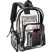 Transparenter PVC-Rucksack mit Laptopfach 42x28.5x12.7cm