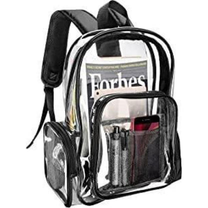 Transparenter PVC-Rucksack mit Laptopfach 42x28.5x12.7cm