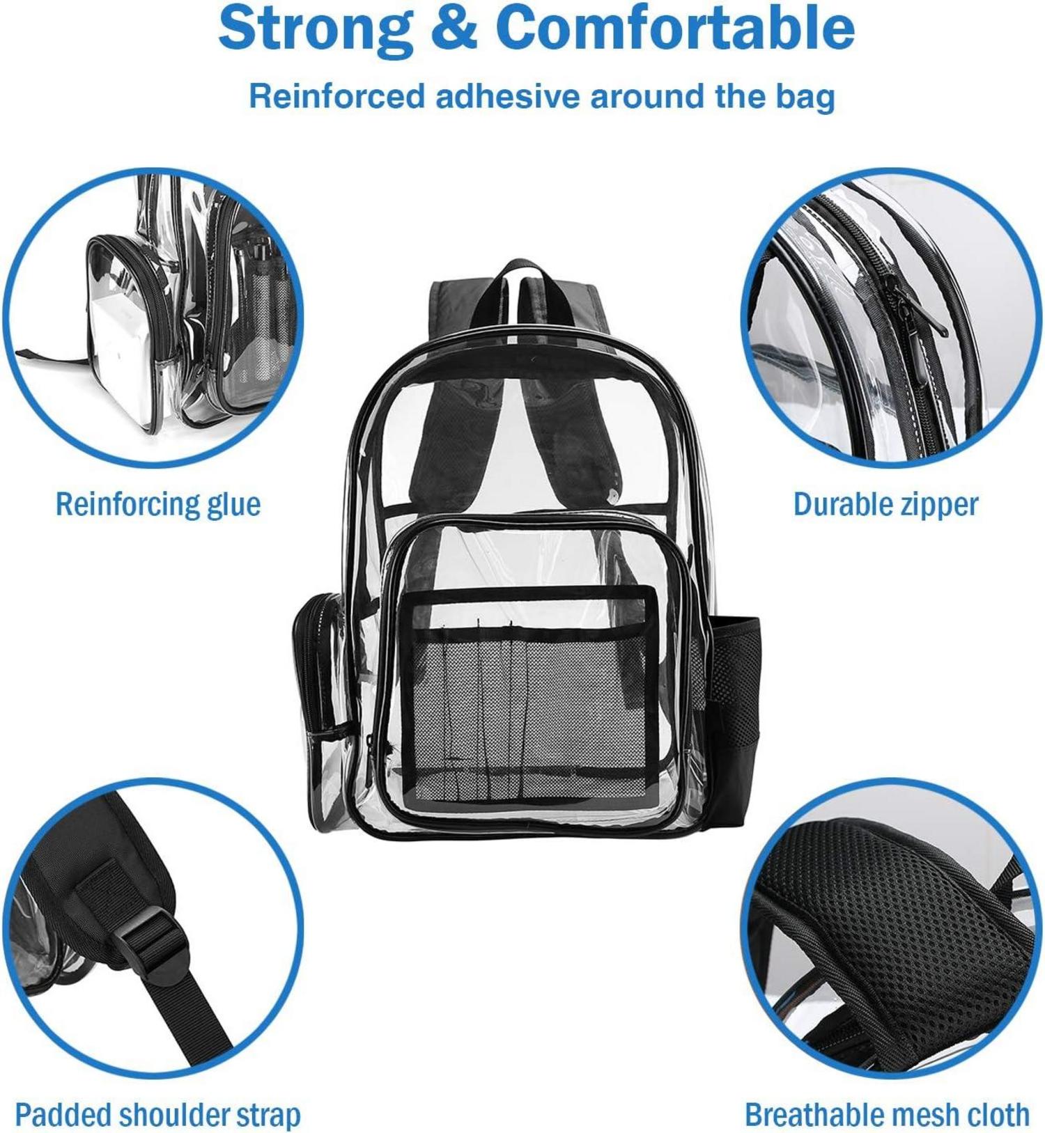 Klarer Transparenter Rucksack PVC Transparent 42x28.5x12.7cm