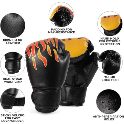 Boxhandschuh Kickpad Set PU Pratzen 6OZ Boxhandschuhe für