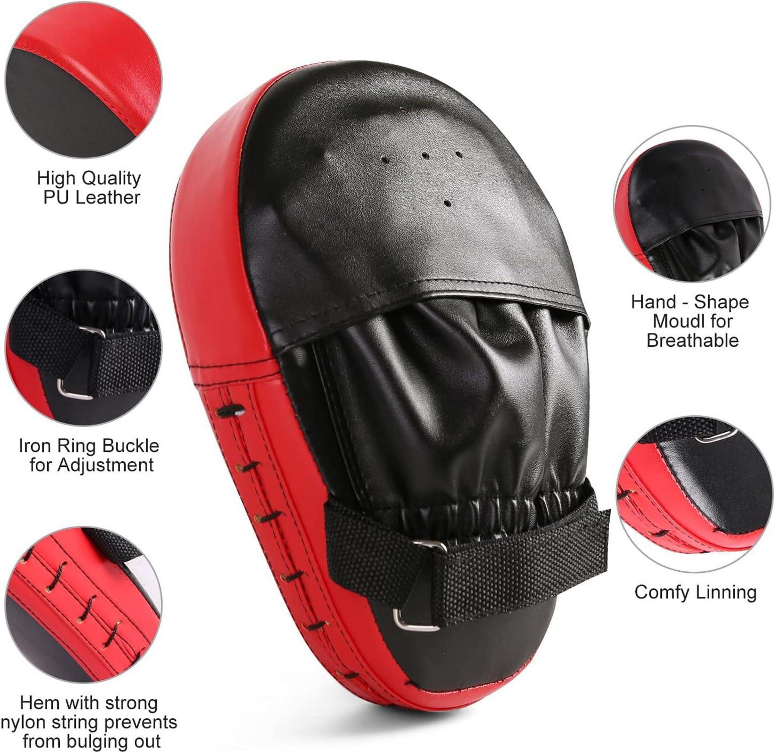 Boxtraining Pratzen Set 2in1 PU Pratzen Schlagpolster Kickboxen