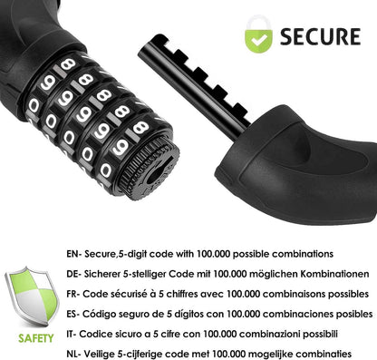 Fahrradschloss Zahlen Code hohe Sicherheit Stahlkettenglieder